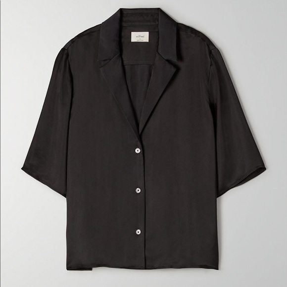 Aritzia Tops - Aritzia Beso Button Up Silk - Black